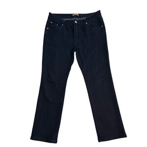Flexi‎ Dark Indigo Denim Straight Leg Comfort Jeans Casual Size 12P